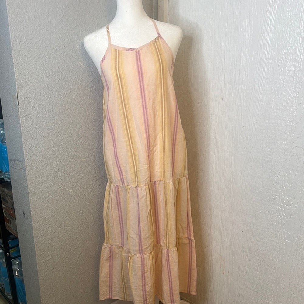 OshKosh B'gosh Pink and Cream Striped Maxi Dress